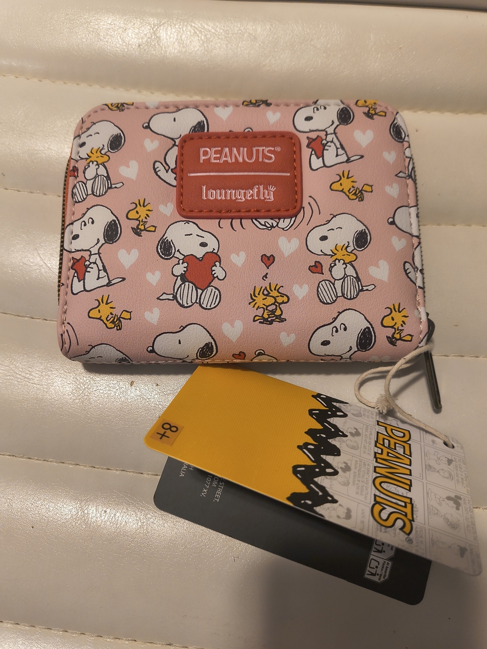 Peanuts x Loungefly Pink Snoopy & Woodstock Mini Backpack and Matching Wallet - Picture 4 of 5